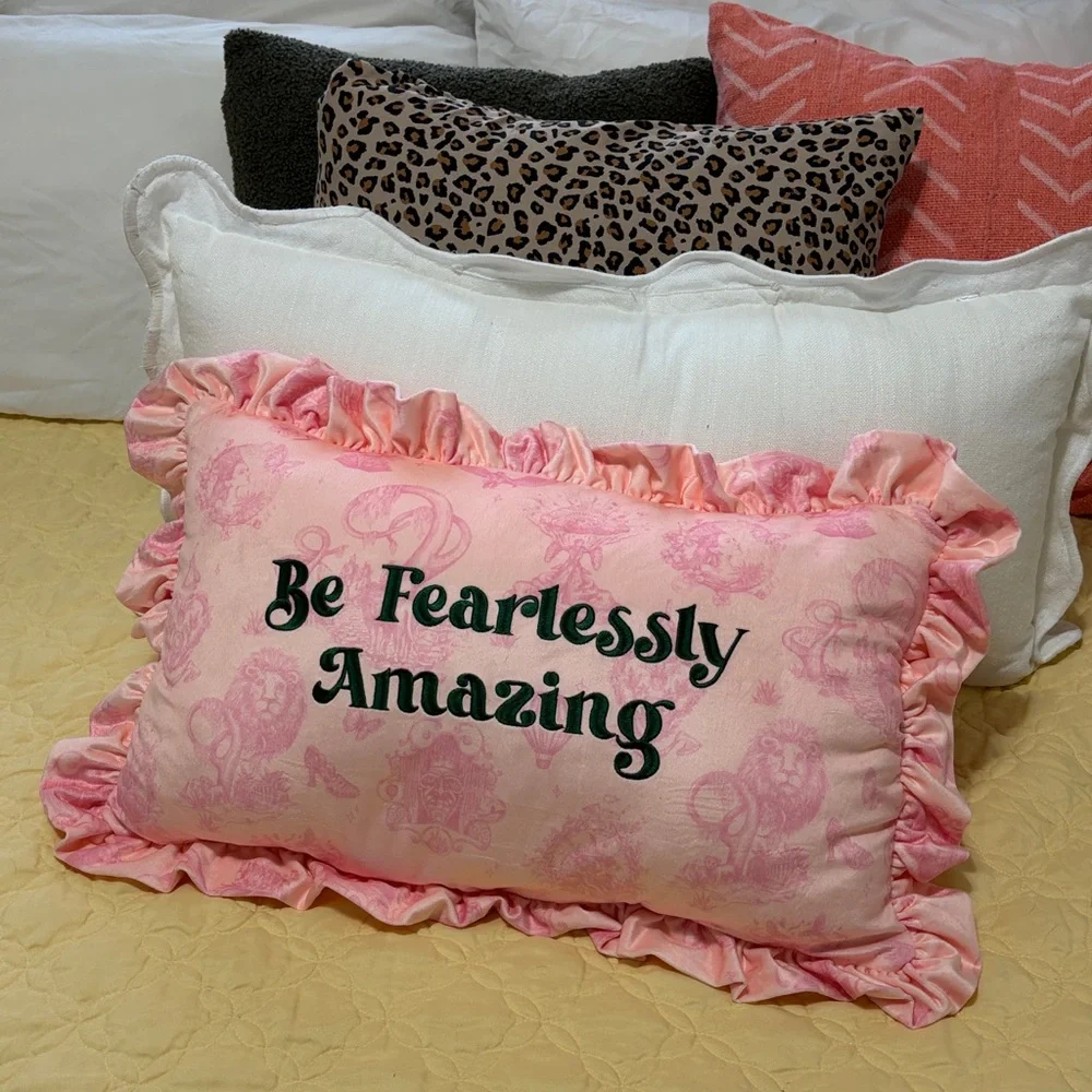 Decorative pillow from wicked - katie kime collab “Be Fearlessly Amazing” 20x13